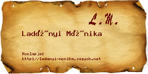 Ladányi Mónika névjegykártya
